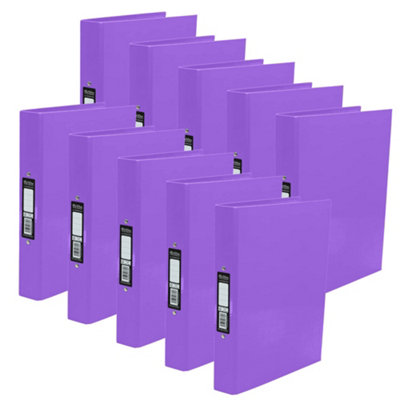Pukka Pads Pukka PadBrights A4 Ringbinder Files With 2 O-Ring Mechanism 10 Pack 40mm Spine With Customisable Label For Large Amounts Of from B&Q
