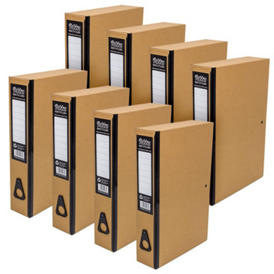 Pukka Pads Pukka PadRecycled Card Paperboard Box Files For School And Office Document Organisation Pack 8 With Thumb Pull And Spine Labels from B&Q