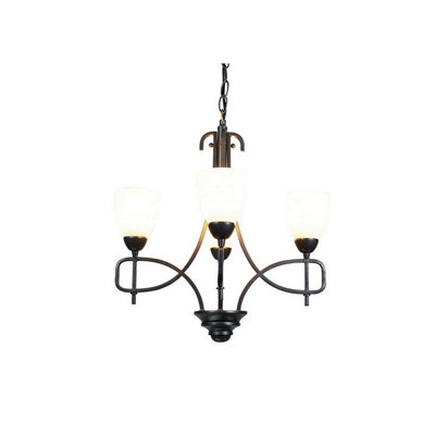 Luminosa Lighting Luminosa San Marino Pendant 4 Light E14 Tex/pewter from B&Q