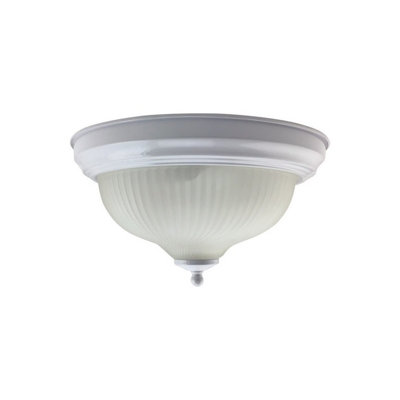 Luminosa Lighting Luminosa White Finish Flush Fitting 2 X 60W from B&Q