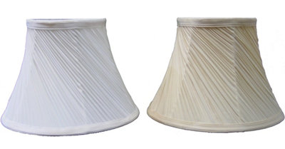 K Living 14" Mushroom Swirl Pleated Ceiling Table Lamp ShadeChampagne from B&Q