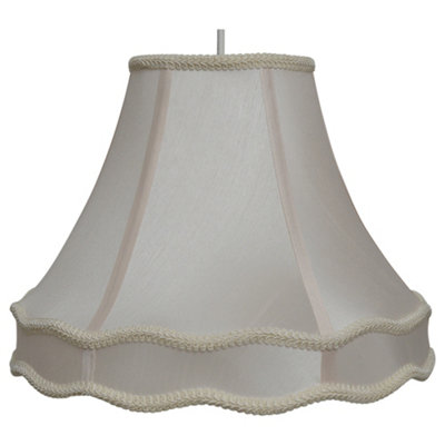 K Living Rope Trim Lightshade With Double Scallop In And Ivory Cream Finish from B&Q
