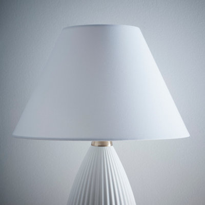 K Living Kliving Traditional White Cotton Coolie Lampshade For Modern Table Lamps And Floor Lamps