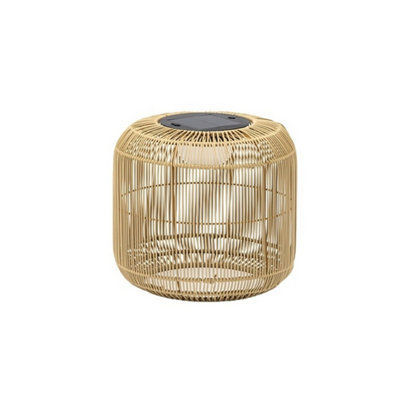 K Living Rao Small Rattan Solar Rechargeable Lamp from B&Q