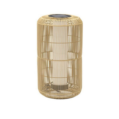 K Living Rao Large Rattan Solar Rechargeable Lamp from B&Q