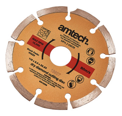 Amtech V0225 115mm (4.5") Diamond Cutting Disc from B&Q