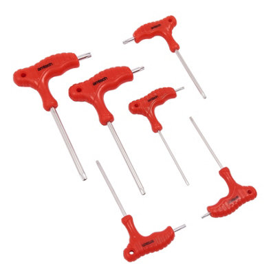Amtech L0750 6 Piece T-Handle Torx Key Set from B&Q