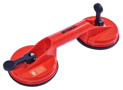 B&Q -  J1870 Dual Cup Suction Lifter With 60Kg CapacityIdeal For Lifting Glass Sheets And MirrorsClear