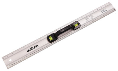 Amtech P4035 600mm (24") Rule With Spirit Level from B&Q