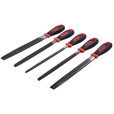 5Pc 8"" 200Mm Soft Grip Assorted Engineer Metal File Set - PERFECT 5 PIECE GIFT - Image 4