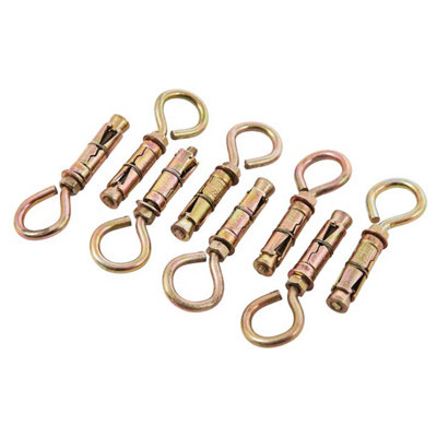 Amtech 8 Piece 6mm Closed Hook BoltsS5960 from B&Q