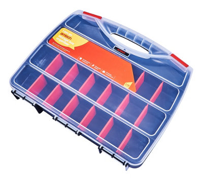 Amtech S6460 Storage BoxScrew Box Organiser For Hardware Assortment23 Compartments With Removable Dividers from B&Q
