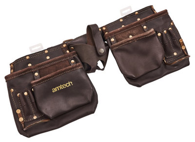 Amtech N1045 12 Pocket Heavy Duty Leather Tool Belt from B&Q