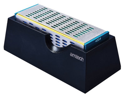 Amtech E2557 4 Sided Diamond Sharpening Block from B&Q