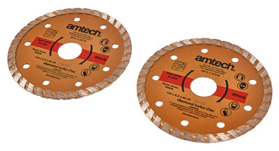 Amtech V0235 2 Piece 115mm (4.5") Diamond Cutting Disc from B&Q