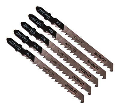 Amtech M1606 5 Piece Wood Jigsaw Blade Set (Amt101D) from B&Q