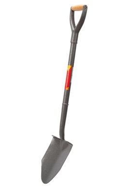 Drainage Spade Drain Utility D Handle Post Hole Trench Spade 28" Shovel A2520 from B&Q