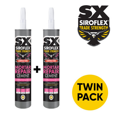 Sx Siroflex Mortar Repair Cement Buff2 X 300MlIdeal CementConcrete & Crack FillerExterior & Interior from B&Q