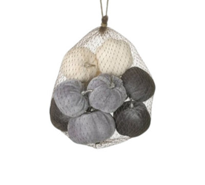 Bag Of Autumnal Mix Velvet Pumpkins from B&Q