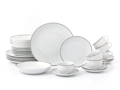  - 30Pc Platinum Trimmed Band Dinner Set