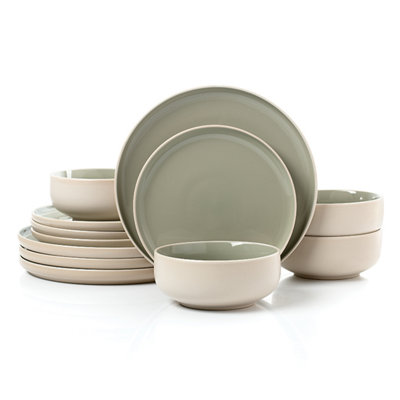 Waterside 12Pc 2Tone Matt & Shiny Green - Image 6