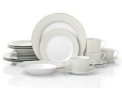 Waterside 20 Piece Dinner Set - Gold Band - 4 Person - Image 5