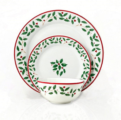 Waterside Christmas Classic Holly Dinner Set 12 Piece - Image 7