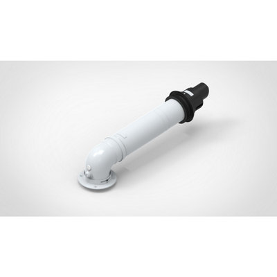 Internal Fit Telescopic Flue & Elbow Kit 300mm 470mm 7778296 from B&Q