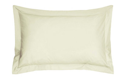 Smart Living Polycotton Oxford Pillowcases Pair 48X74Cm Flanged BeddingIvory from B&Q