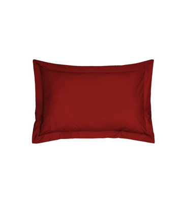 Smart Living Polycotton Oxford Pillowcases Pair 48X74Cm Flanged BeddingRed from B&Q