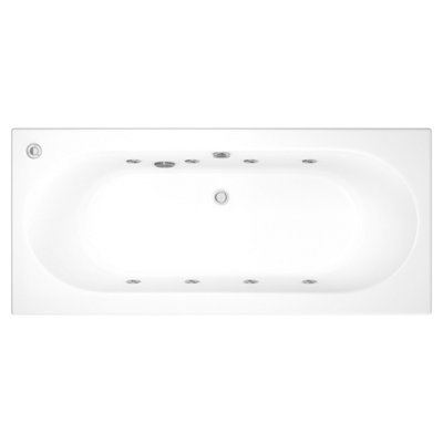 Trojan Baths Whirlpool Silver Effect 8 Jet Bath Spa System With Led Lights from B&Q
