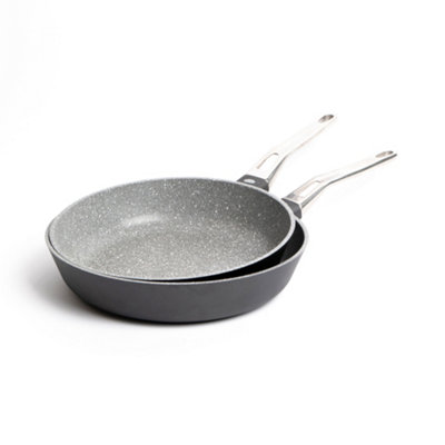 Masterclass Cast Aluminium Fast-Heating Frying Pans Set With Non-Stick Coating from B&Q
