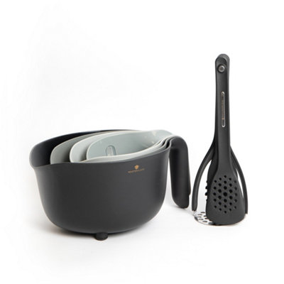 Masterclass 9Pc Kitchen Tools With Mixing Bowl - Black - Image 4