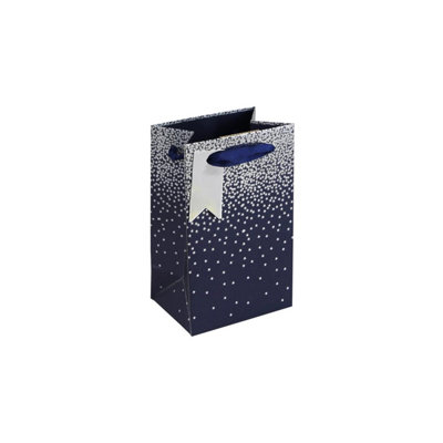 Navy & Silver Ombre Design Perfume Gift Bag from B&Q