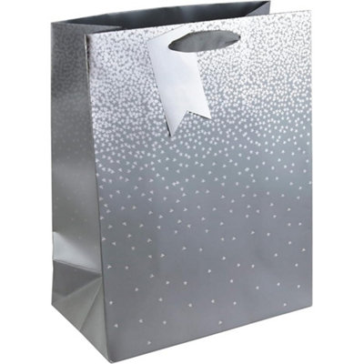 Silver Ombre Extra Large Christmas Gift Bag from B&Q