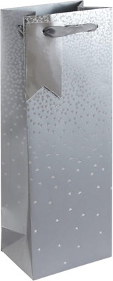 Silver Ombre Bottle Christmas Gift Bag from B&Q