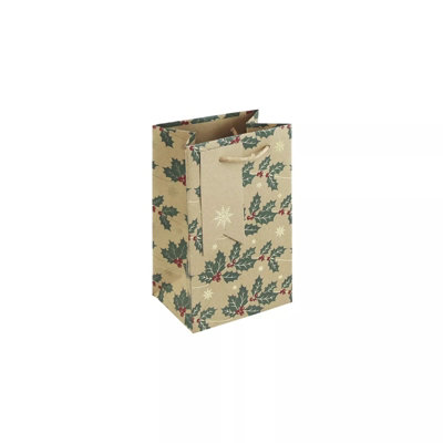 Kraft Holly Perfume Christmas Gift Bag from B&Q