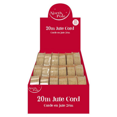Eurowrap Christmas 20M Natural Jute Ribbon from B&Q