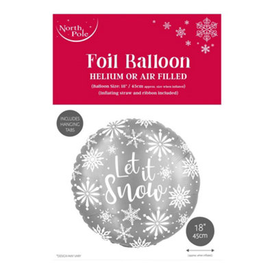 Eurowrap 18" Let Is Snow Christmas Foil Balloon from B&Q