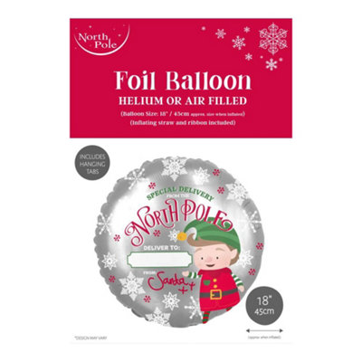 Eurowrap 18" Elf Arrival Christmas Foil Balloon from B&Q