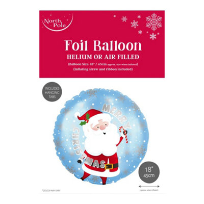 Eurowrap 18" Christmas Santa Cute Foil Balloon from B&Q