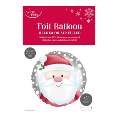 Eurowrap 18" Santa Head Christmas Foil Balloon from B&Q