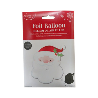 Eurowrap Christmas Santa Head Foil Balloon from B&Q
