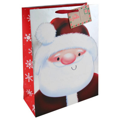 Christmas Santa Foil Extra Large Gift Bag from B&Q