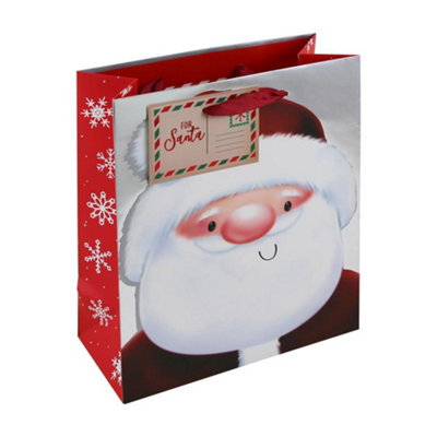 Christmas Santa Foil Large Gift Bag from B&Q