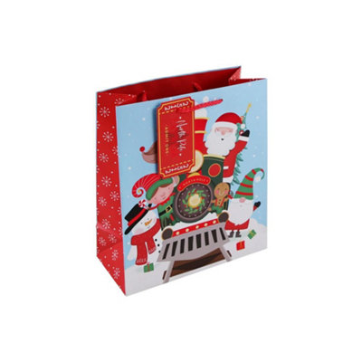 Christmas Santa Train Medium Gift Bag from B&Q