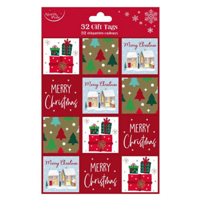 Eurowrap Pack Of 32 Mod Christmas Gift Tags from B&Q