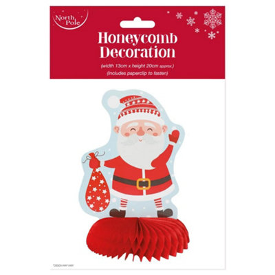 Eurowrap Christmas Santa Honeycomb Decoration from B&Q