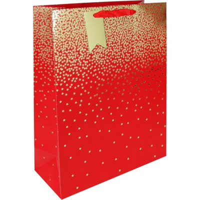Red Ombre Christmas Extra Large Gift Bag from B&Q