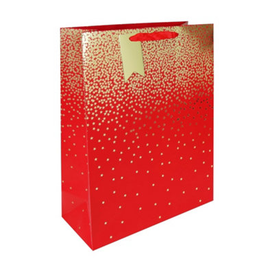 Red Ombre Christmas Large Gift Bag from B&Q